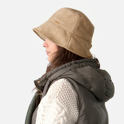 Chapeau Bob en Imitation Peau de Mouton Yuno marron clair BARTS