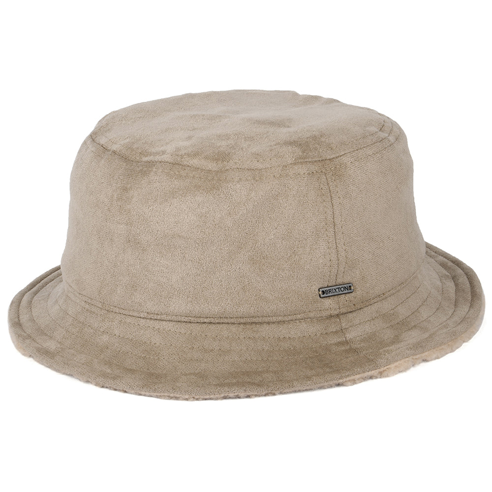 Chapeau Bob Réversible en Imitation Peau de Mouton Reserve sable BRIXTON