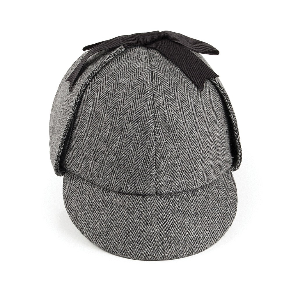 Chapeau Sherlock Holmes à chevrons gris JAXON & JAMES