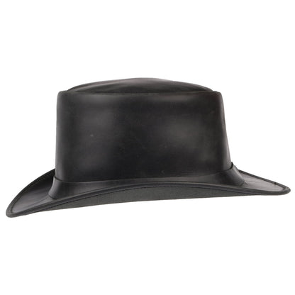Chapeau Haut de Forme en Cuir noir JAXON & JAMES