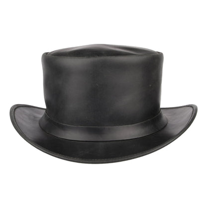 Chapeau Haut de Forme en Cuir noir JAXON & JAMES