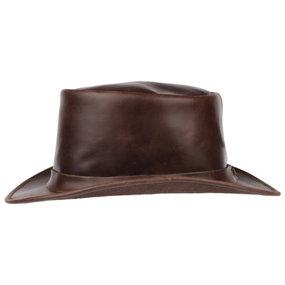 Chapeau Haut de Forme en Cuir marron JAXON & JAMES