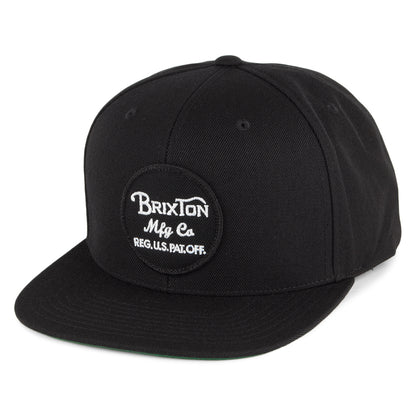 Casquette Snapback en Coton Wheeler noir BRIXTON