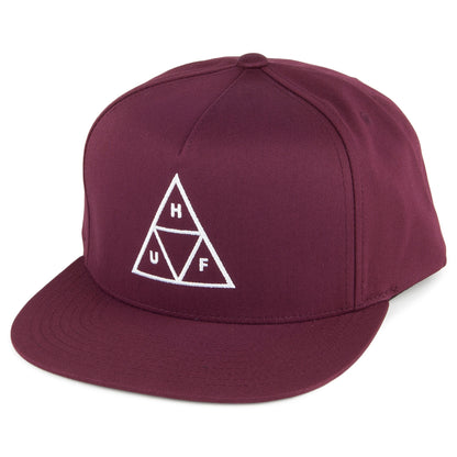 Casquette Snapback Triple Triangle bordeaux HUF