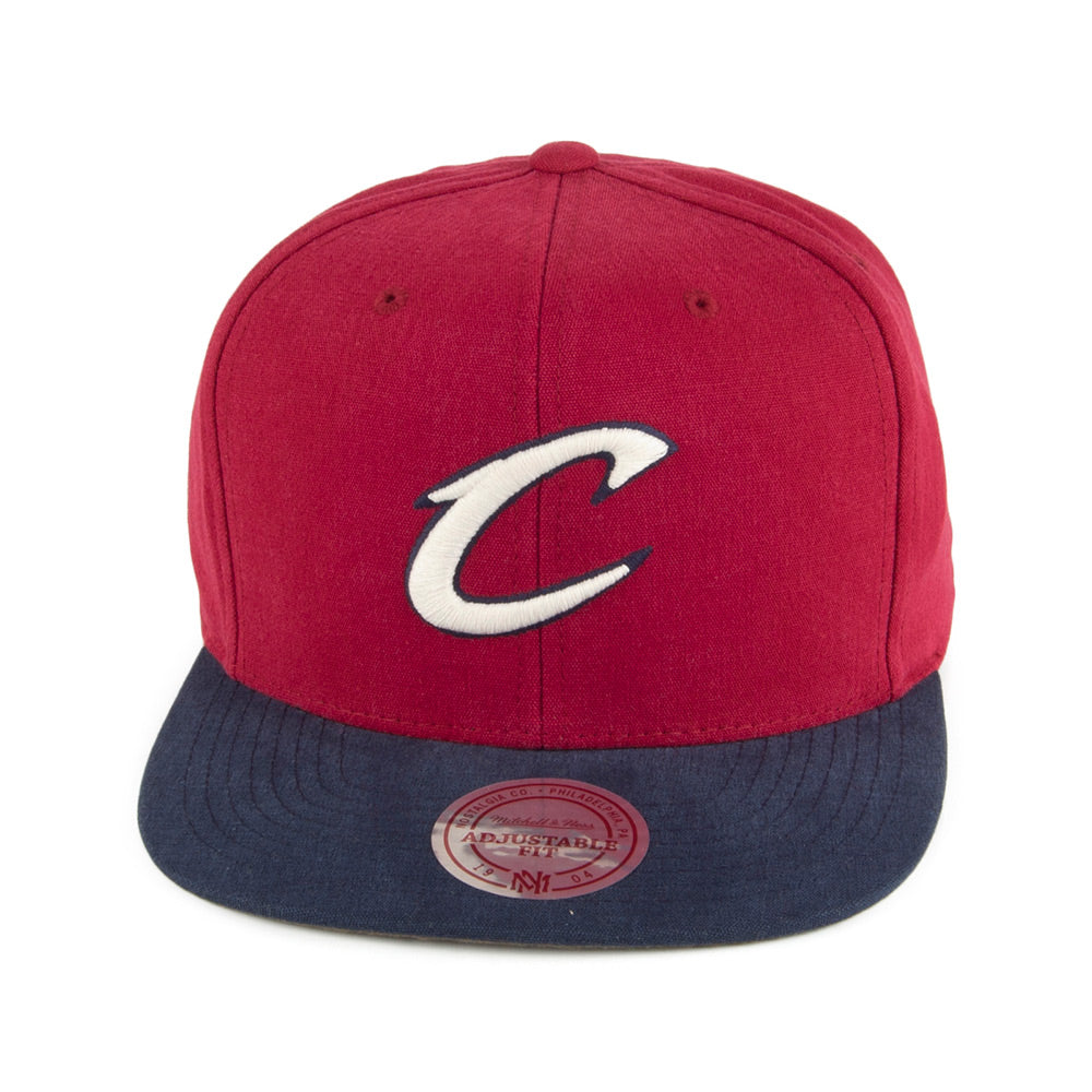 Casquette Snapback Cleveland Cavaliers bordeaux-marine MITCHELL & NESS