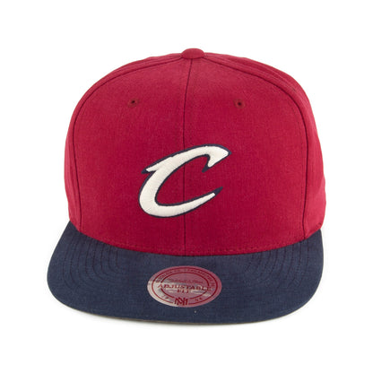 Casquette Snapback Cleveland Cavaliers bordeaux-marine MITCHELL & NESS
