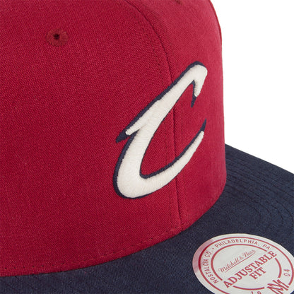 Casquette Snapback Cleveland Cavaliers bordeaux-marine MITCHELL & NESS