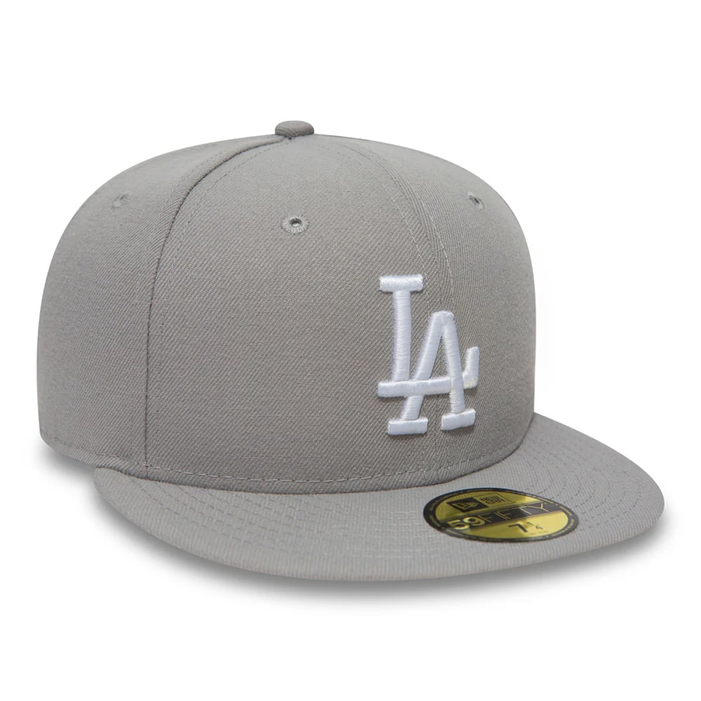 Casquette 59FIFTY MLB League Basic L.A. Dodgers gris NEW ERA
