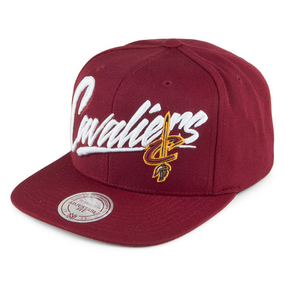 Casquette Snapback Vice Script Solid Cleveland Cavaliers bordeaux MITCHELL & NESS