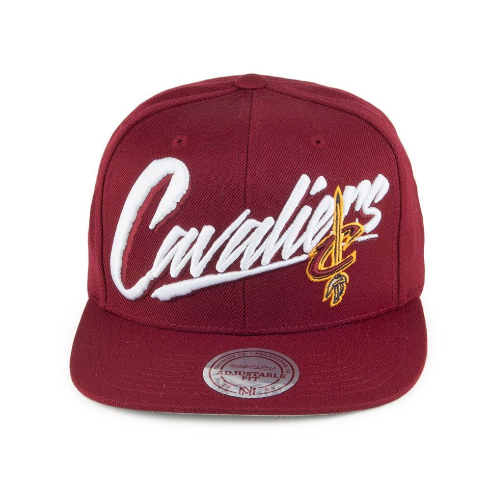 Casquette Snapback Vice Script Solid Cleveland Cavaliers bordeaux MITCHELL & NESS