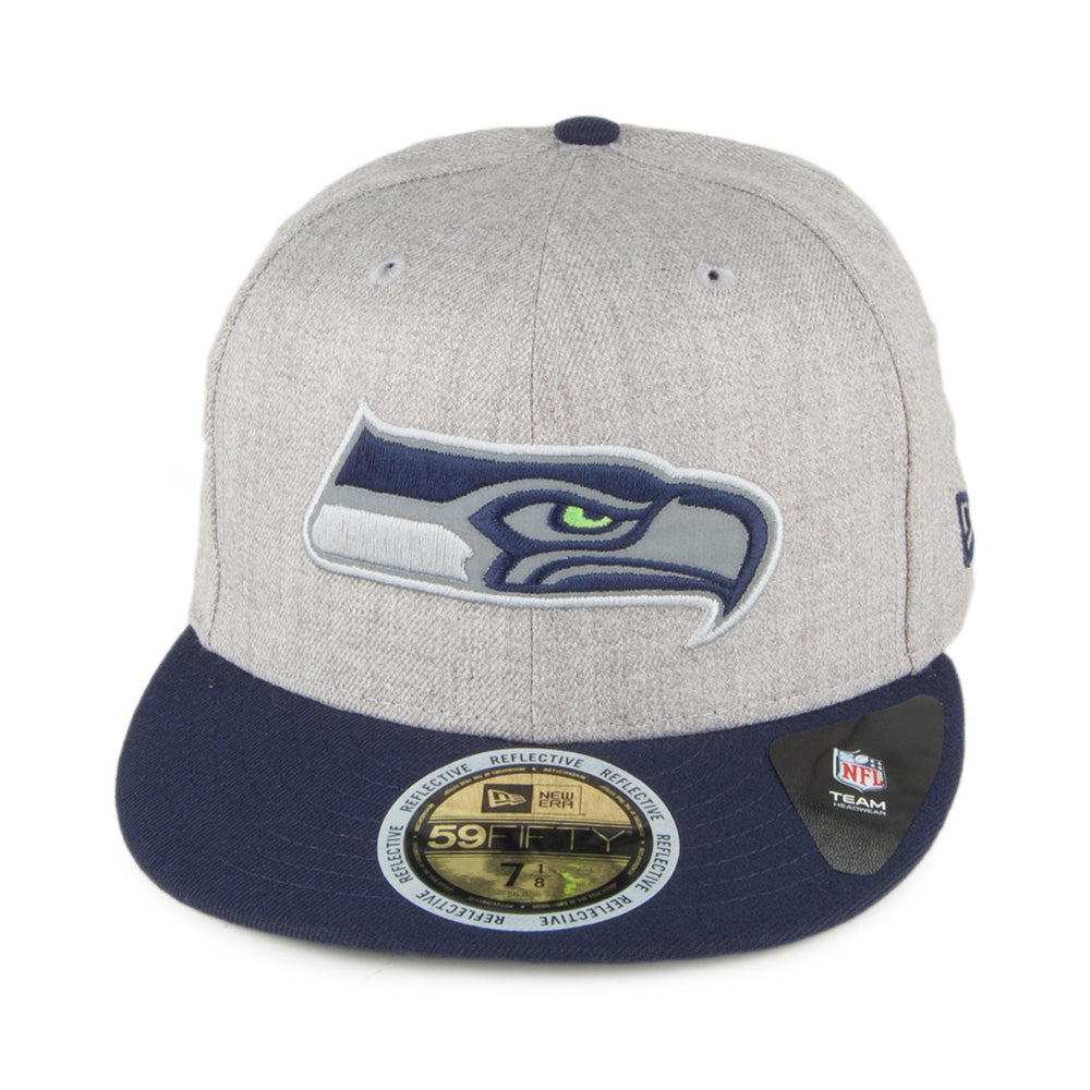 Casquette 59FIFTY Reflective Heather Seattle Seahawks gris-bleu marine NEW ERA