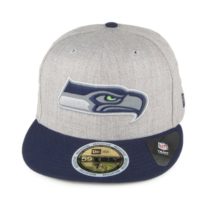 Casquette 59FIFTY Reflective Heather Seattle Seahawks gris-bleu marine NEW ERA