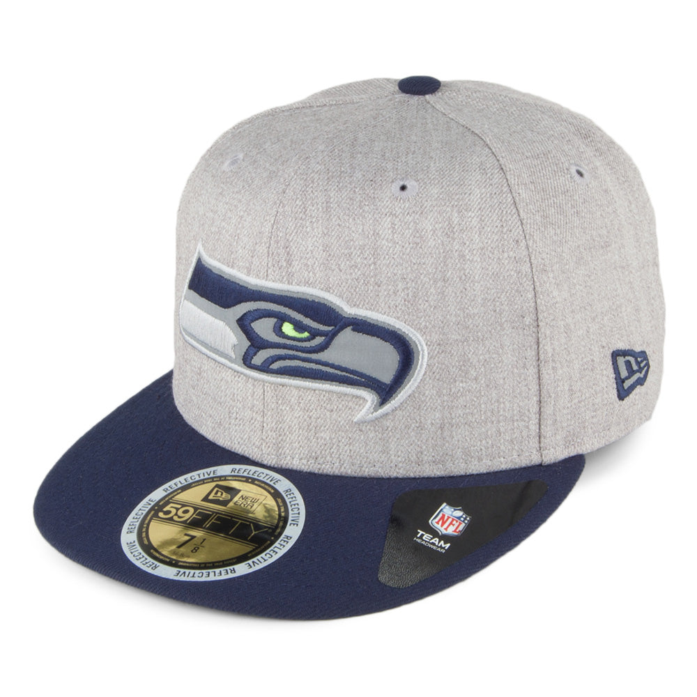 Casquette 59FIFTY Reflective Heather Seattle Seahawks gris-bleu marine NEW ERA