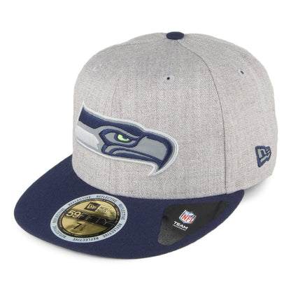 Casquette 59FIFTY Reflective Heather Seattle Seahawks gris-bleu marine NEW ERA