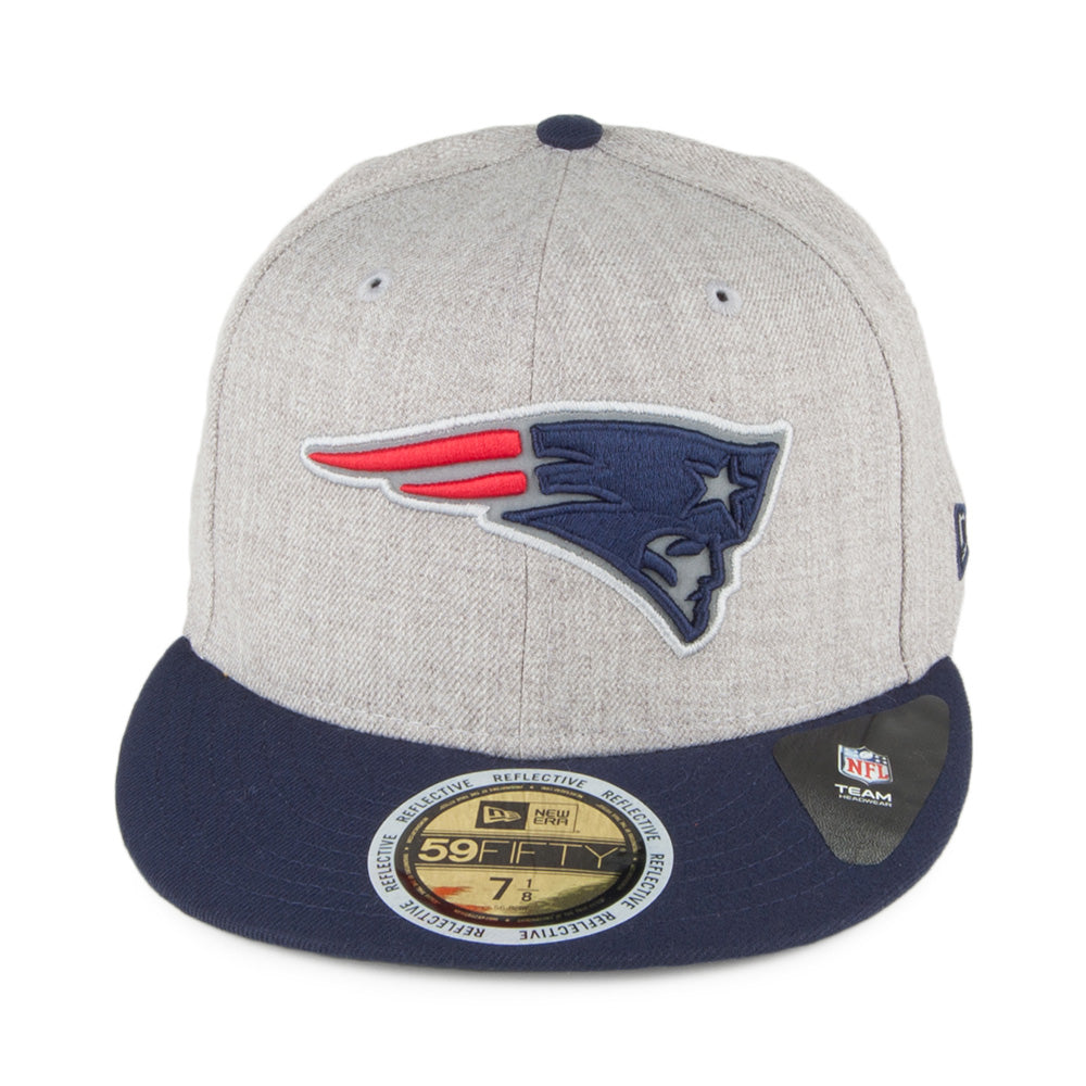Casquette 59FIFTY Reflective Heather New England Patriots gris-bleu marine NEW ERA