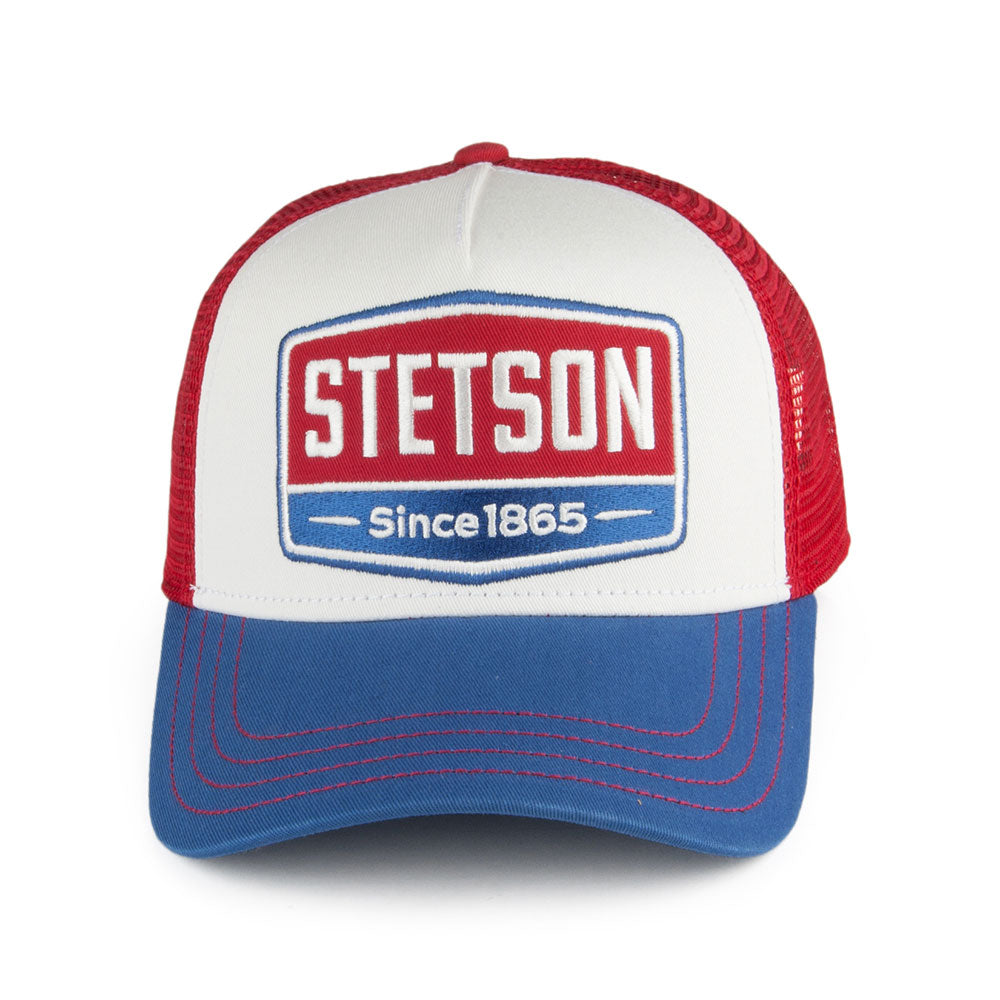 Casquette Trucker Gasoline rouge-bleu STETSON