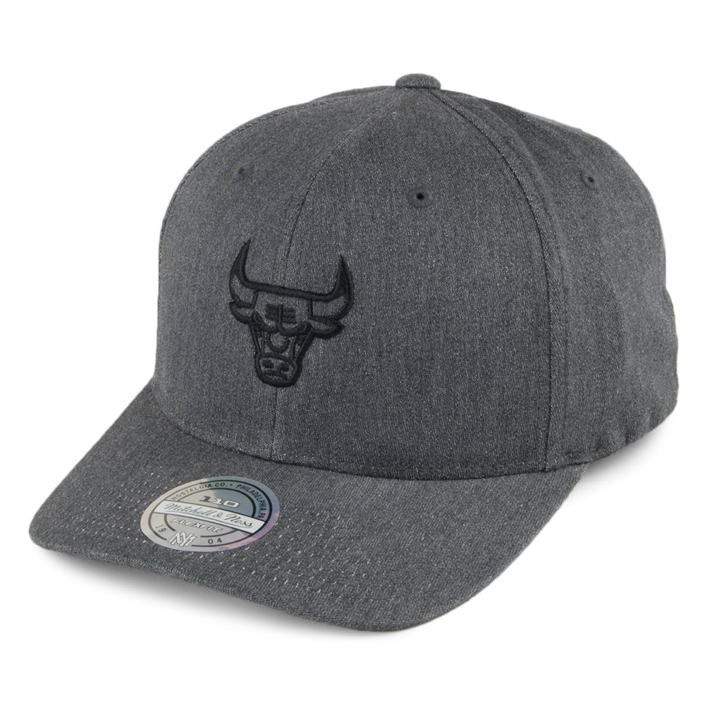 Casquette Snapback Heather Melange 110 Chicago Bulls noir délavé MITCHELL & NESS