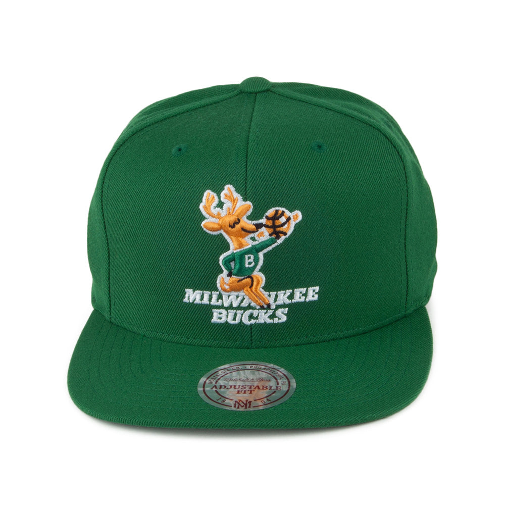 Casquette Snapback Wool Solid Milwaukee Bucks II vert MITCHELL & NESS