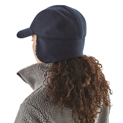 Casquette avec Protège-Oreilles en Laine Recyclée bleu marine PATAGONIA