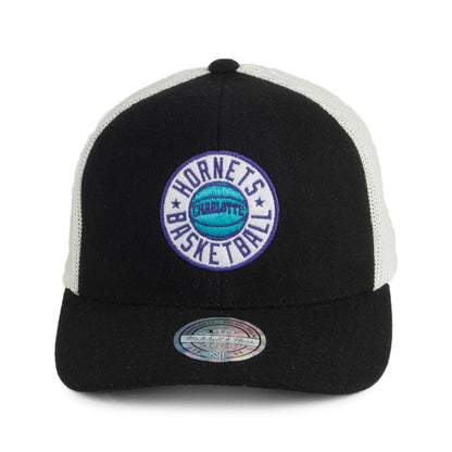 Casquette Trucker HWC Patch 110 Charlotte Hornets noir MITCHELL & NESS
