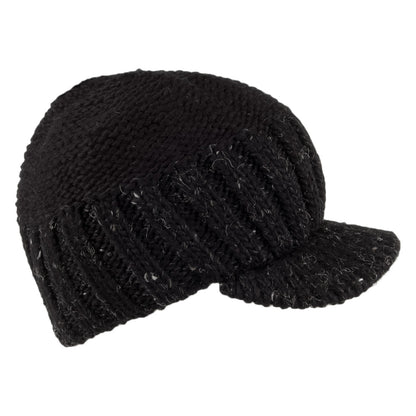 Casquette Militaire Tricot avec Boucle en Bois noir SCALA
