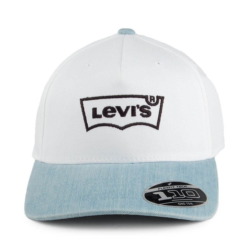 Casquette Flexfit Batwing Outline bleu clair LEVI'S