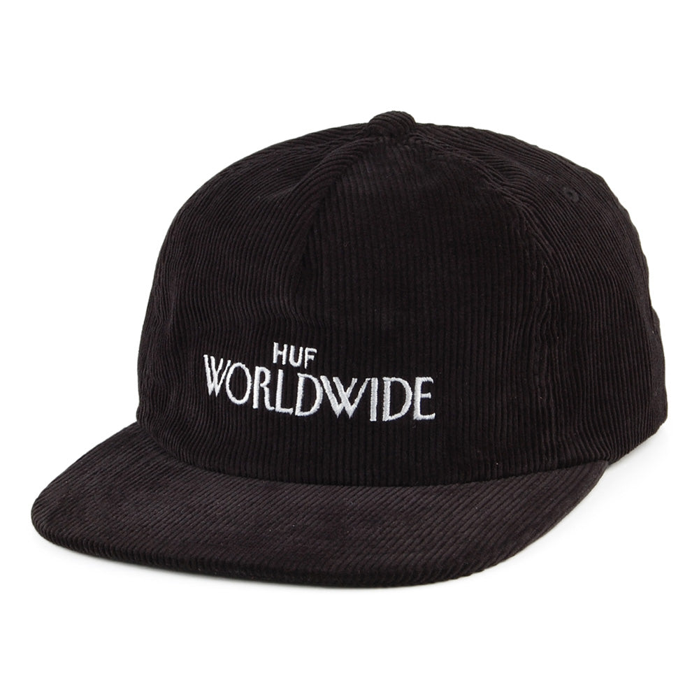 Casquette Strapback en Velours Côtelé Archive noir HUF