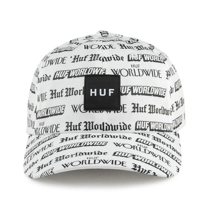 Casquette à Visière Incurvée Fake News blanc HUF