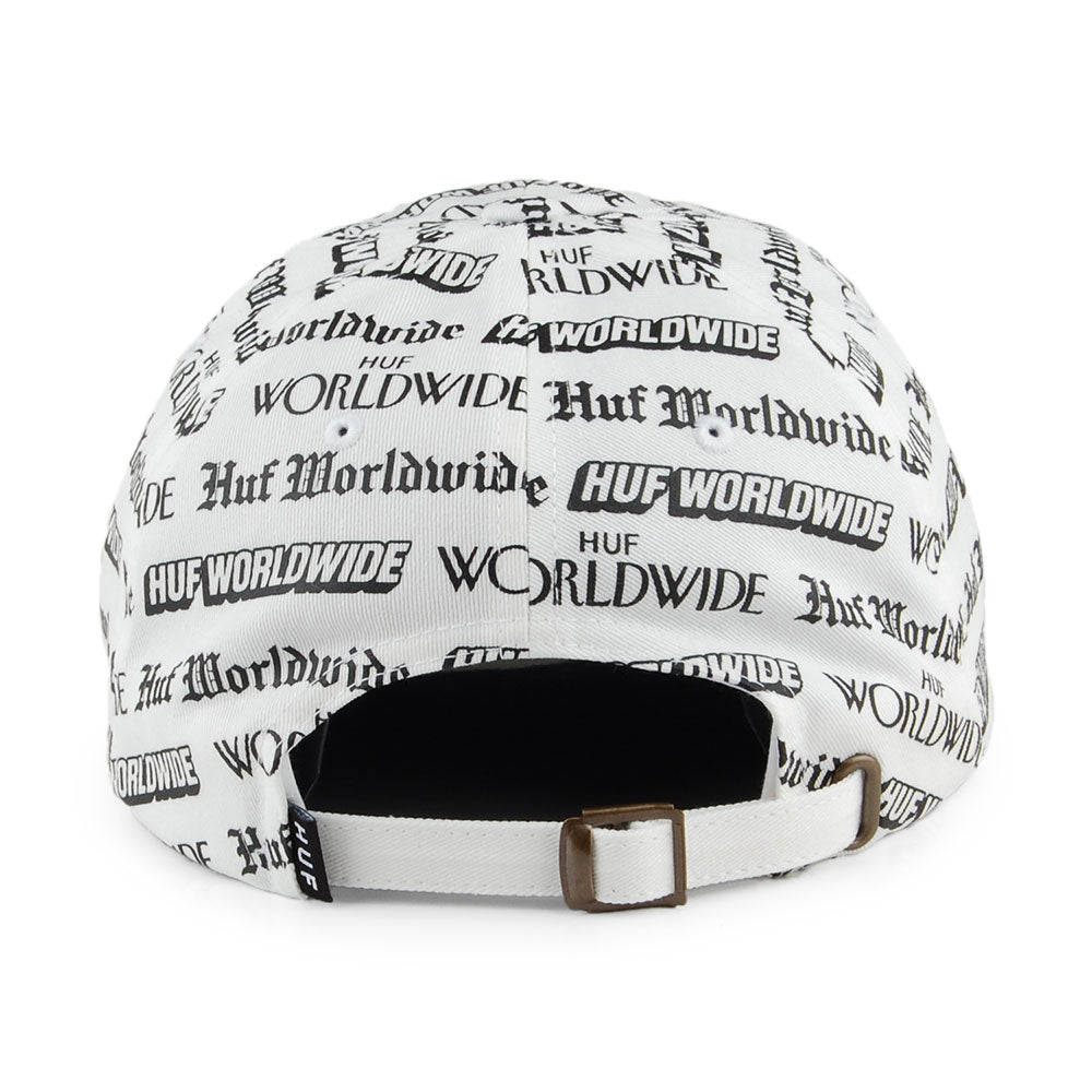 Casquette à Visière Incurvée Fake News blanc HUF