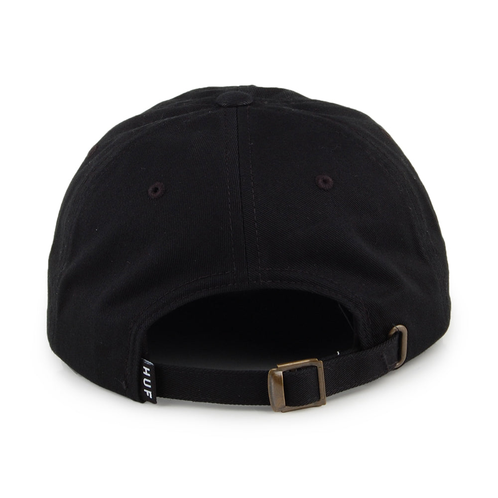Casquette à Visière Incurvée en Coton Original Logo noir HUF