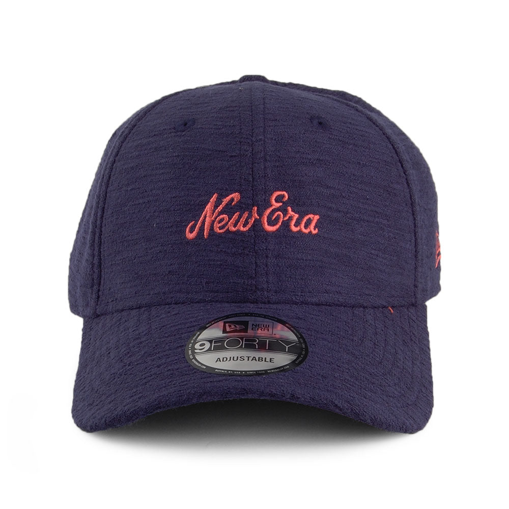 Casquette Snapback 9FORTY NE Slub bleu marine NEW ERA