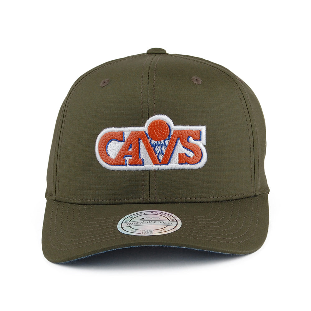 Casquette Snapback Ripstop Battle Cleveland Cavaliers vert militaire MITCHELL & NESS