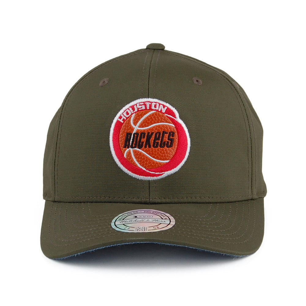 Casquette Snapback Ripstop Battle Houston Rockets vert militaire MITCHELL & NESS
