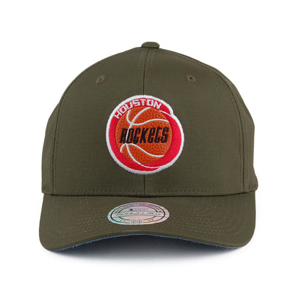 Casquette Snapback Ripstop Battle Houston Rockets vert militaire MITCHELL & NESS