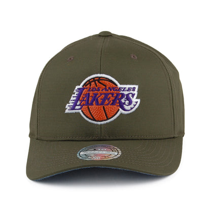 Casquette Snapback Ripstop Battle L.A. Lakers vert militaire MITCHELL & NESS