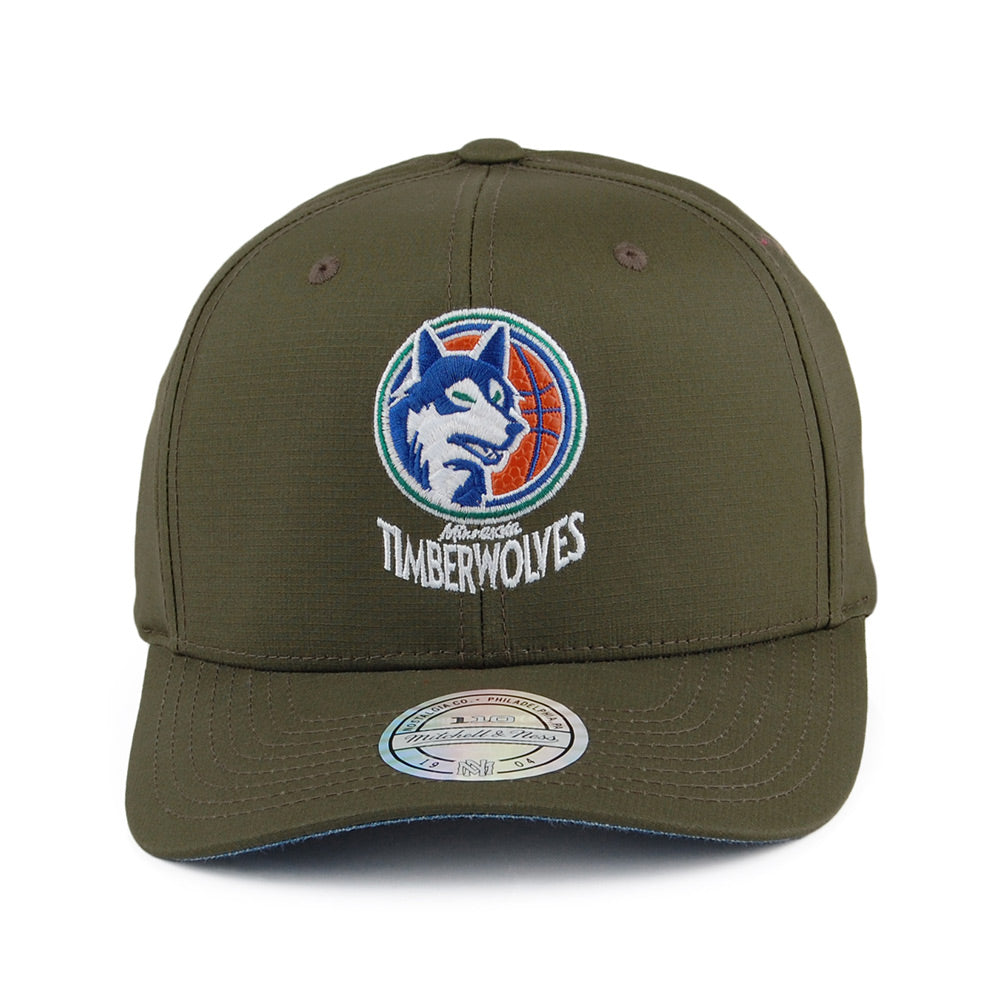 Casquette Snapback Ripstop Battle Minnesota Timberwolves vert militaire MITCHELL & NESS