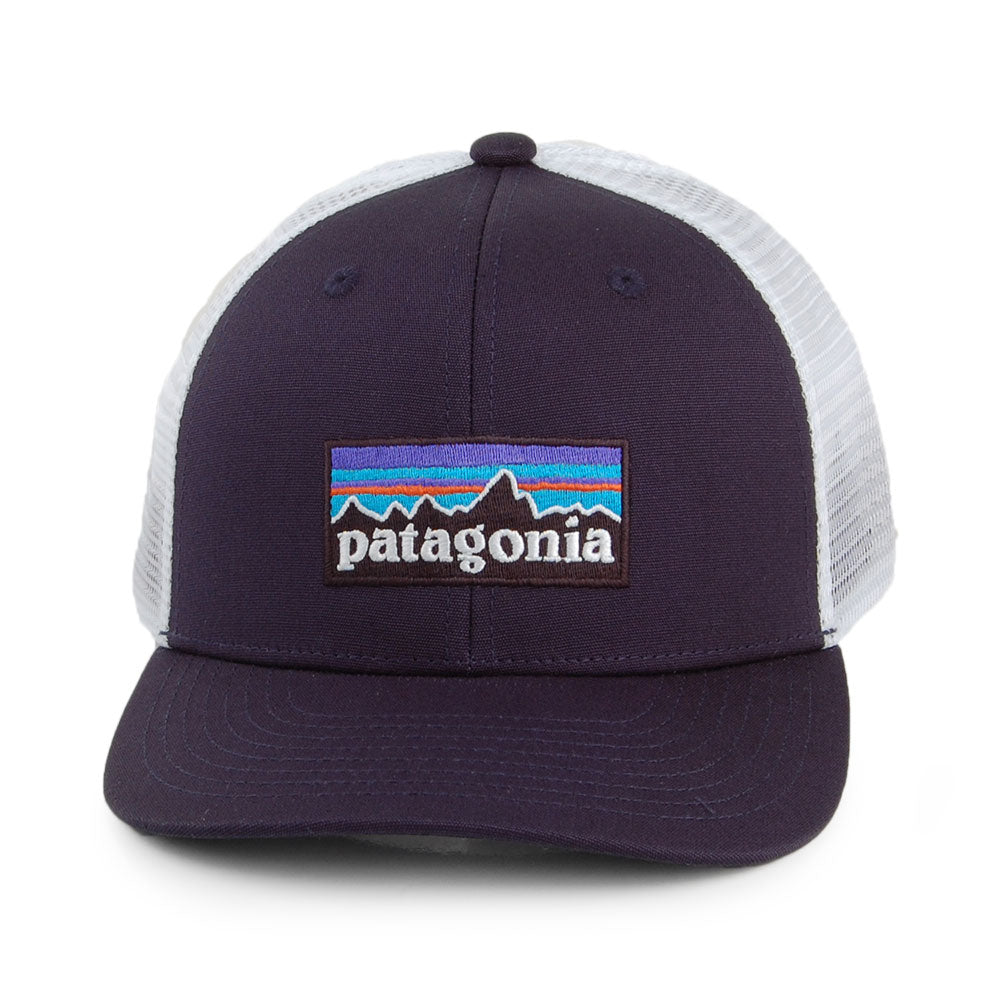 Casquette Trucker Enfant Coton Bio P-6 Logo bleu marine-blanc PATAGONIA
