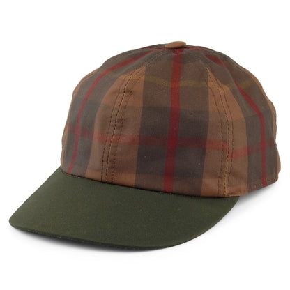 Casquette en Coton Ciré British Millerain marron-olive CITY SPORT