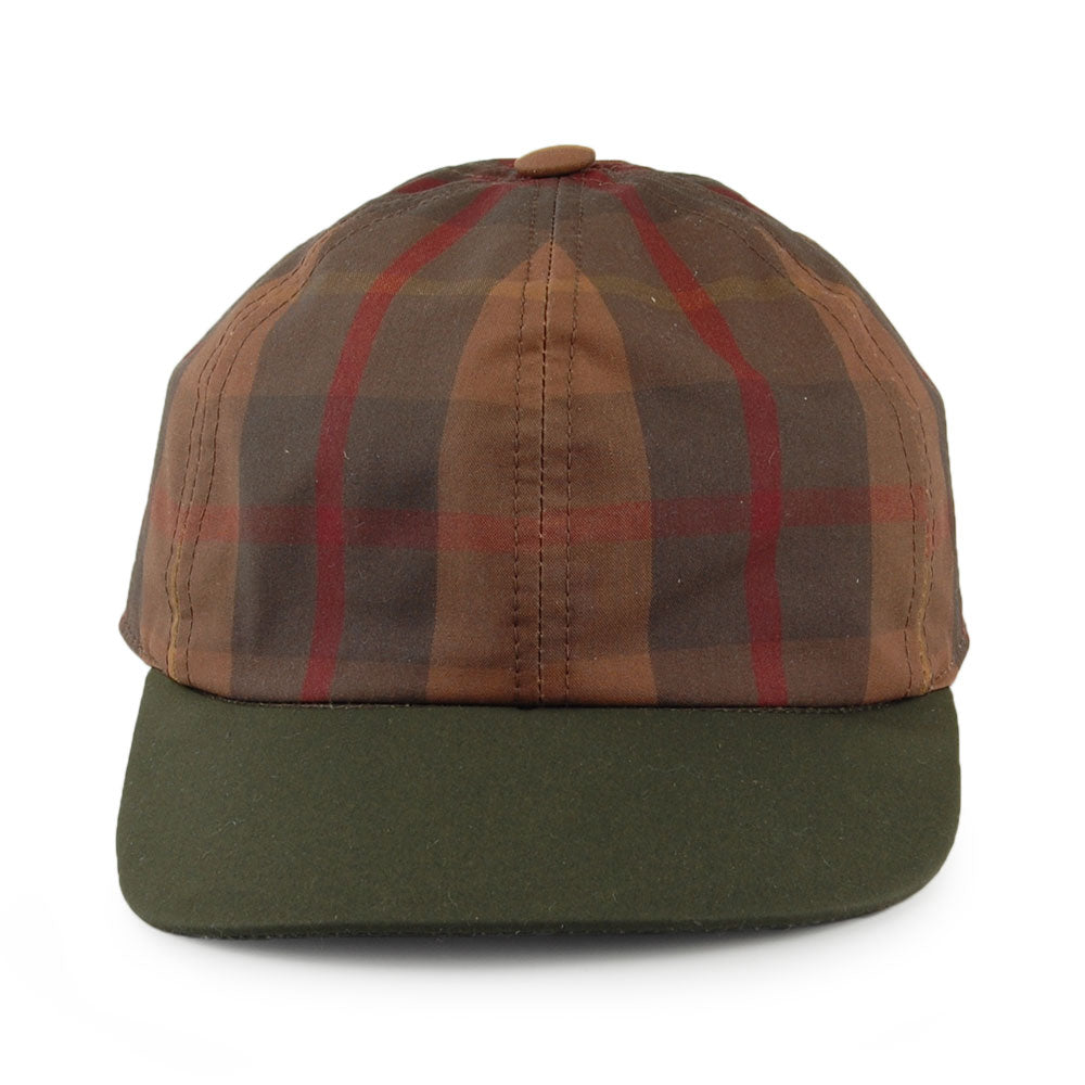 Casquette en Coton Ciré British Millerain marron-olive CITY SPORT