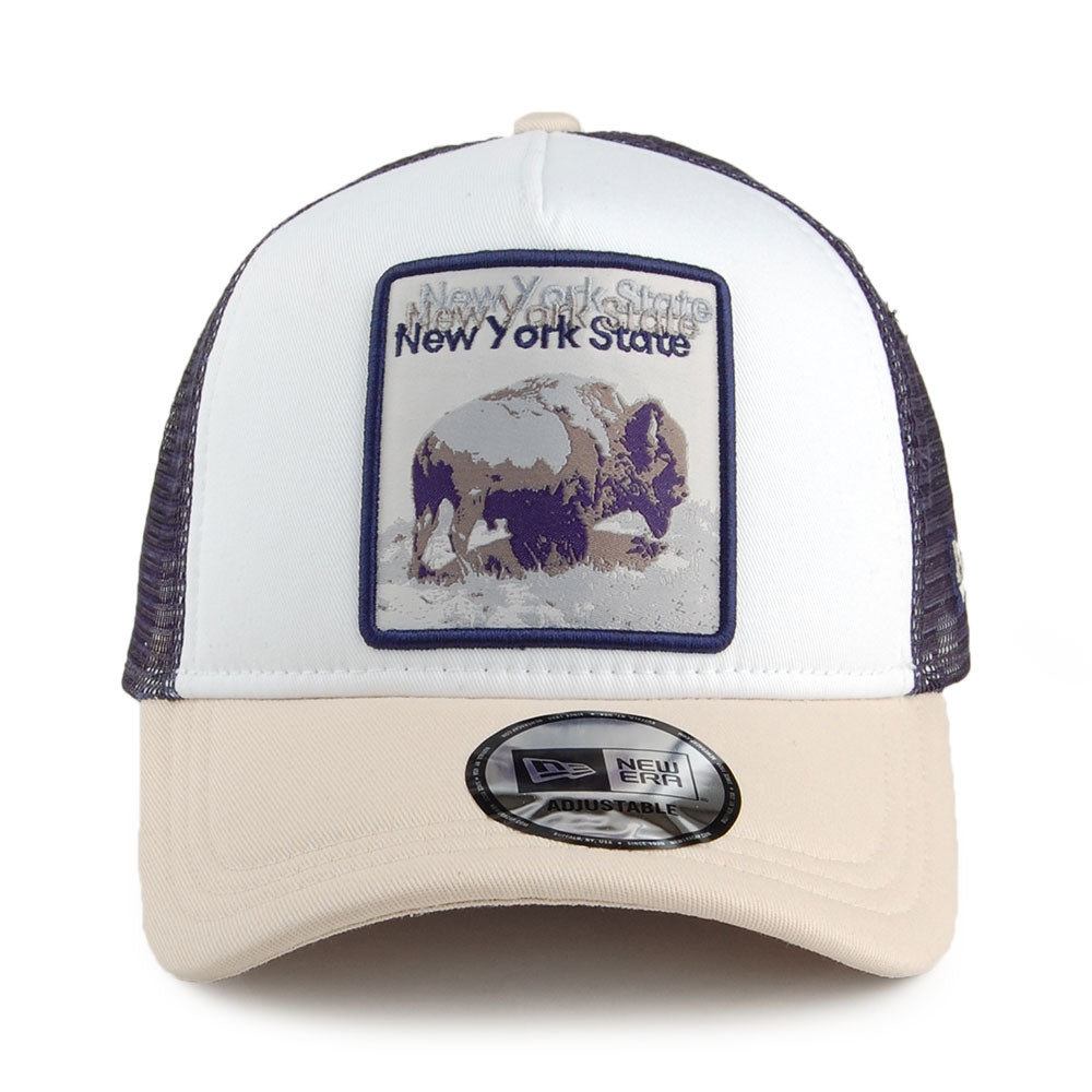 Casquette Trucker Patch Buffalo State blanc-pierre NEW ERA