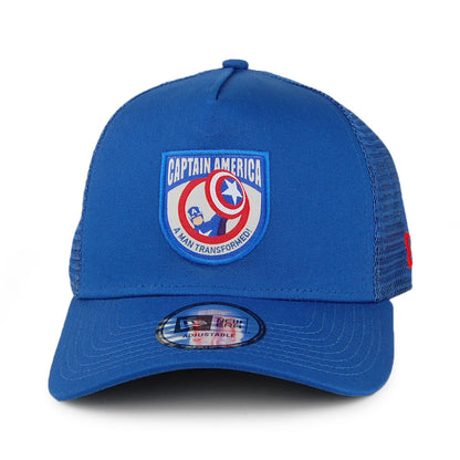 Casquette Trucker A-Frame Character Patch Captain America bleu NEW ERA
