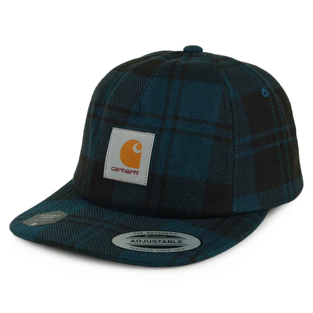 Casquette Strapback Non Structurée en Coton Sergé Pulford Check bleu-multi CARHARTT WIP