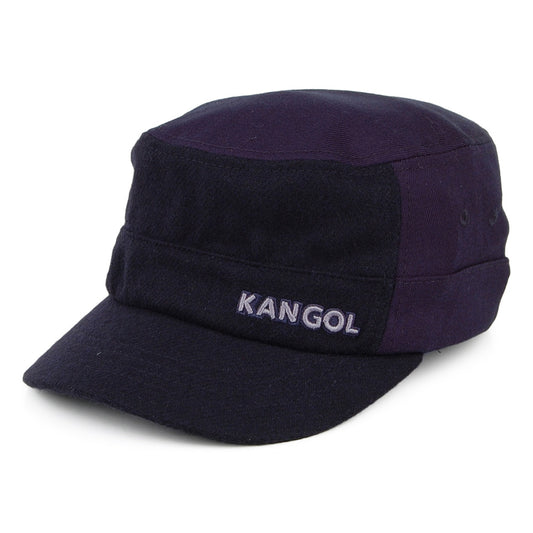 Casquette Militaire en Laine Texturée bleu marine KANGOL