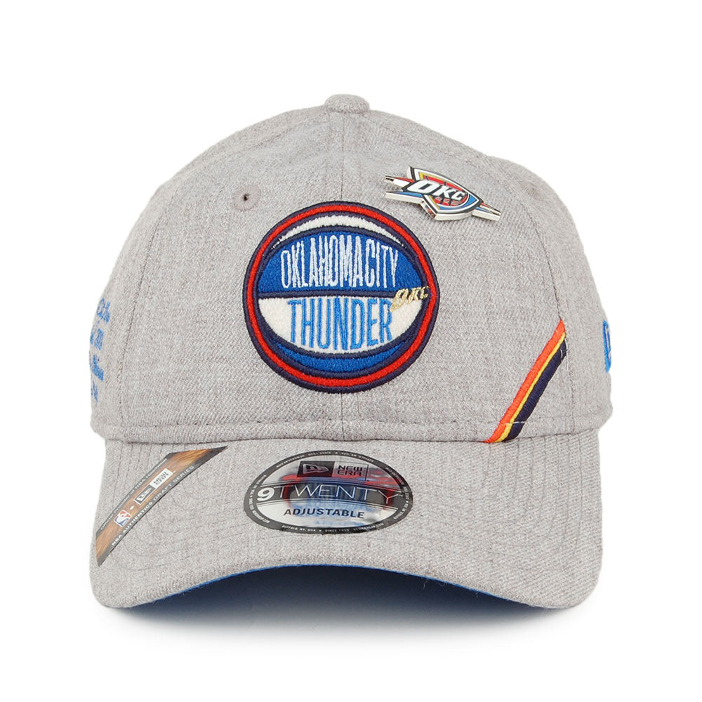 Casquette 9TWENTY NBA Draft Oklahoma City Thunder gris chiné NEW ERA