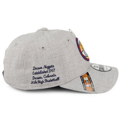 Casquette 9TWENTY NBA Draft Denver Nuggets gris chiné NEW ERA