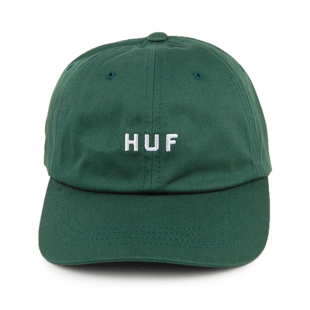 Casquette à Visière Incurvée Original Logo en Coton vert HUF