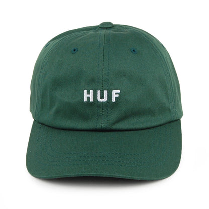 Casquette à Visière Incurvée Original Logo en Coton vert HUF