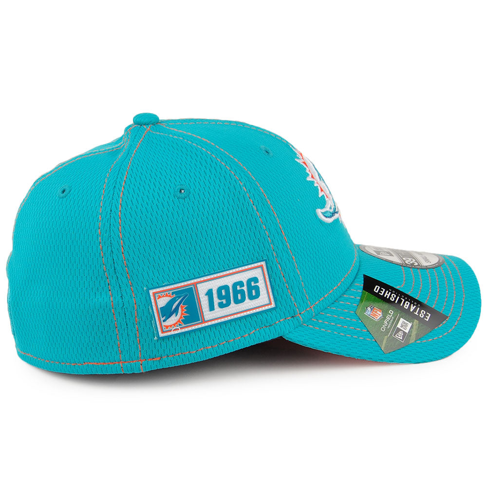 Casquette 39THIRTY NFL Onfield Road Miami Dolphins bleu sarcelle NEW ERA