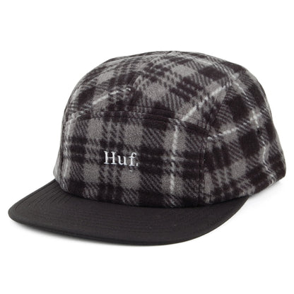 Casquette 5 Panel en Polaire Boroughs Volley noir-blanc HUF