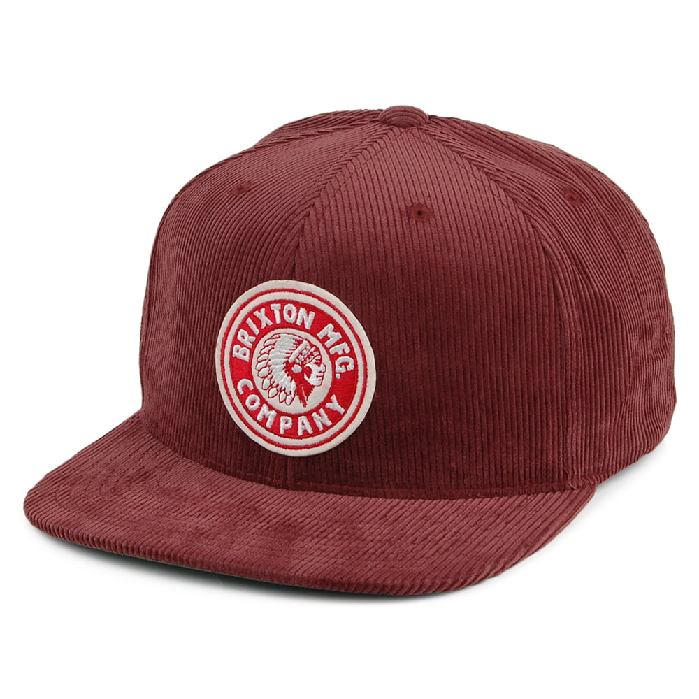 Casquette Snapback en Velours Côtelé Rival bordeaux BRIXTON